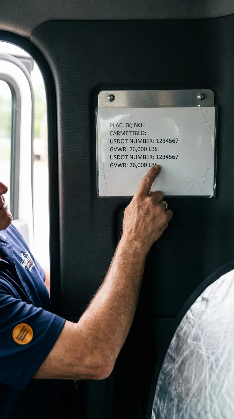 USDOT licensing placard verification in Palmetto